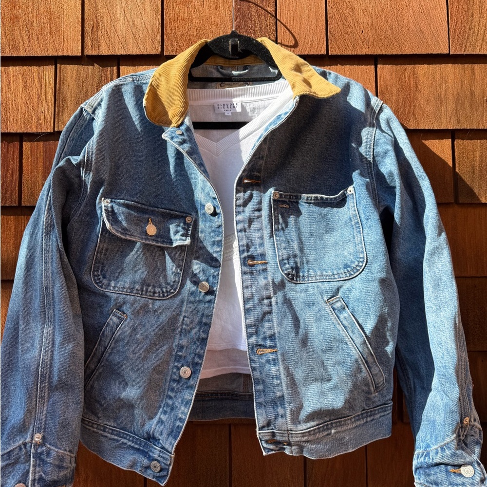 Vintage Ralph Lauren Polo Denim Jacket with Corduroy Tan Collar